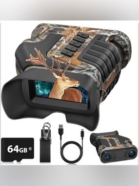 Camo Night Vision Binoculars WOSPORTS 4K Goggles 80X Zoom NV400 New Gift for Men